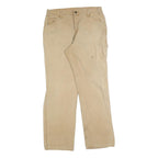 DICKIES Mens Regular Fit Jeans Beige Cotton Blend W36 L34 Workwear Utility Style