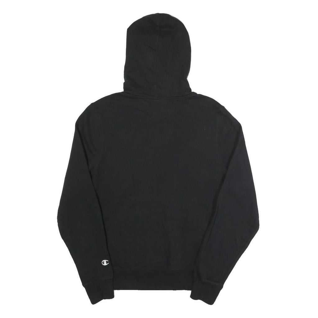 CHAMPION Mens Black Hoodie S Cotton Blend Pullover Save Lands Print