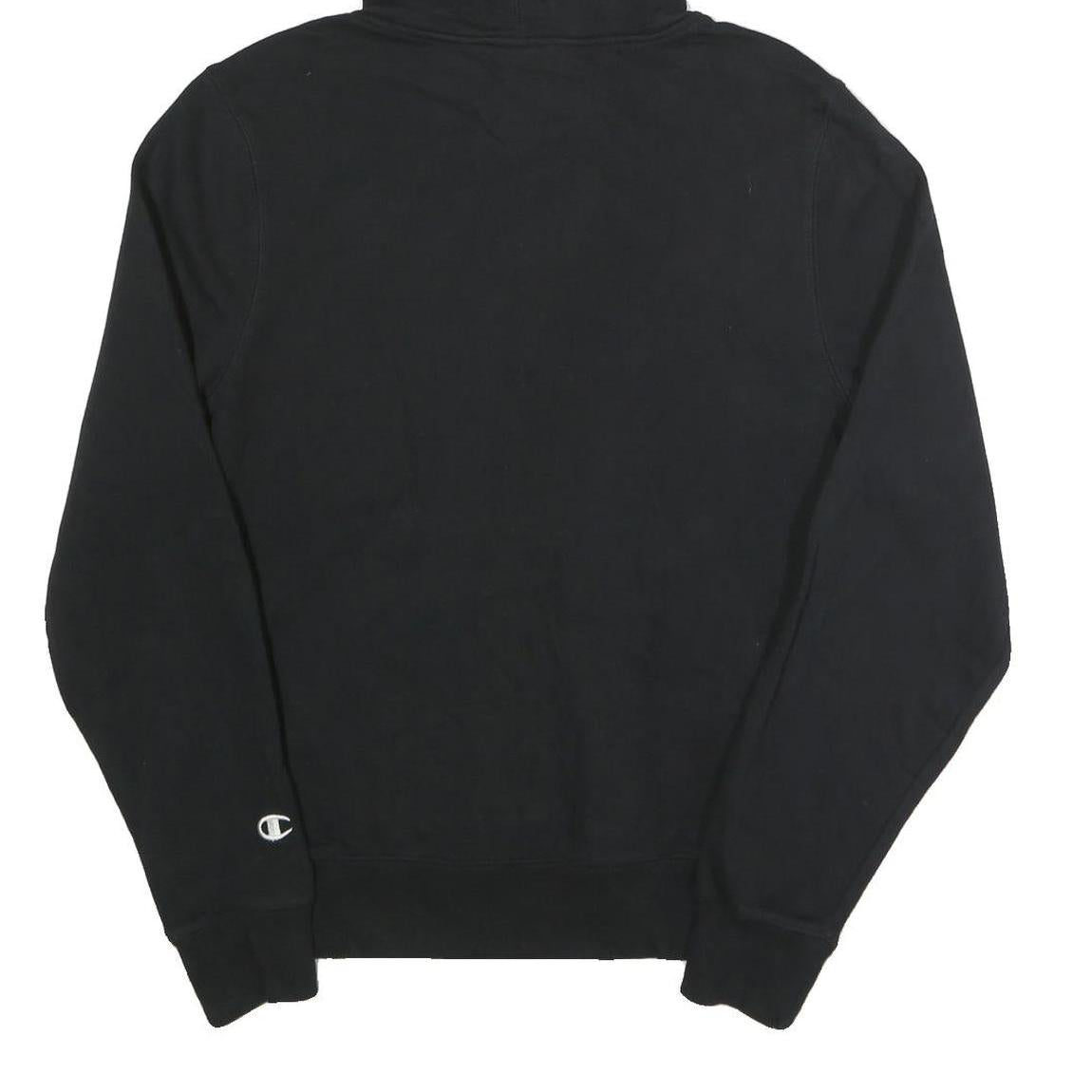 CHAMPION Mens Black Hoodie S Cotton Blend Pullover Save Lands Print