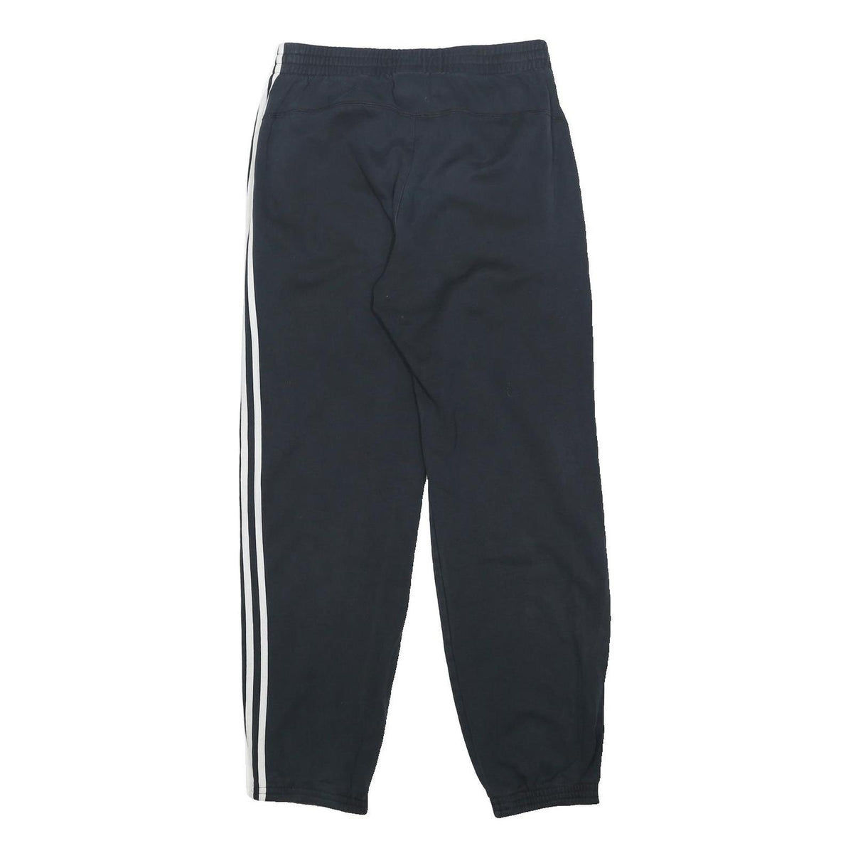 ADIDAS Mens Joggers Black & White Regular Tapered M W28 L30 Classic Cotton Blend