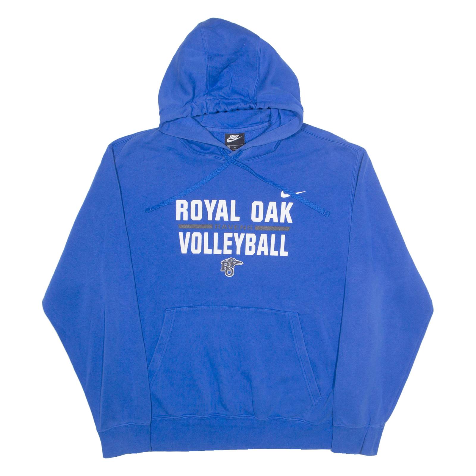 NIKE Royal Oak Volleyball Mens Blue Hoodie USA XL