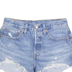 LEVI'S Womens Denim Blue Casual Cut-Off S W27 Distressed Shorts