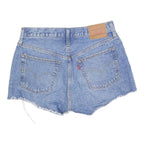 LEVI'S Womens Denim Blue Casual Cut-Off S W27 Distressed Shorts