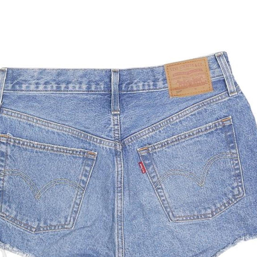 LEVI'S Womens Denim Blue Casual Cut-Off S W27 Distressed Shorts