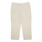 DICKIES Mens Cotton Blend Beige Regular Straight Trousers W40 L30 Workwear Zip