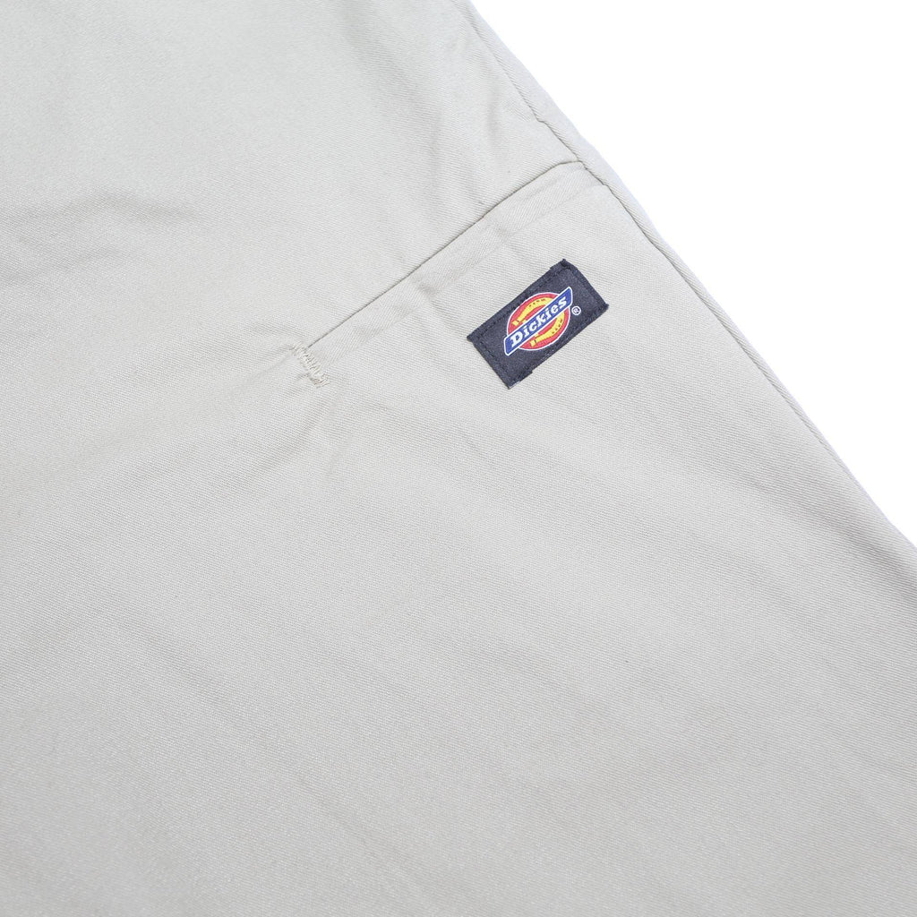DICKIES Mens Cotton Blend Beige Regular Straight Trousers W40 L30 Workwear Zip