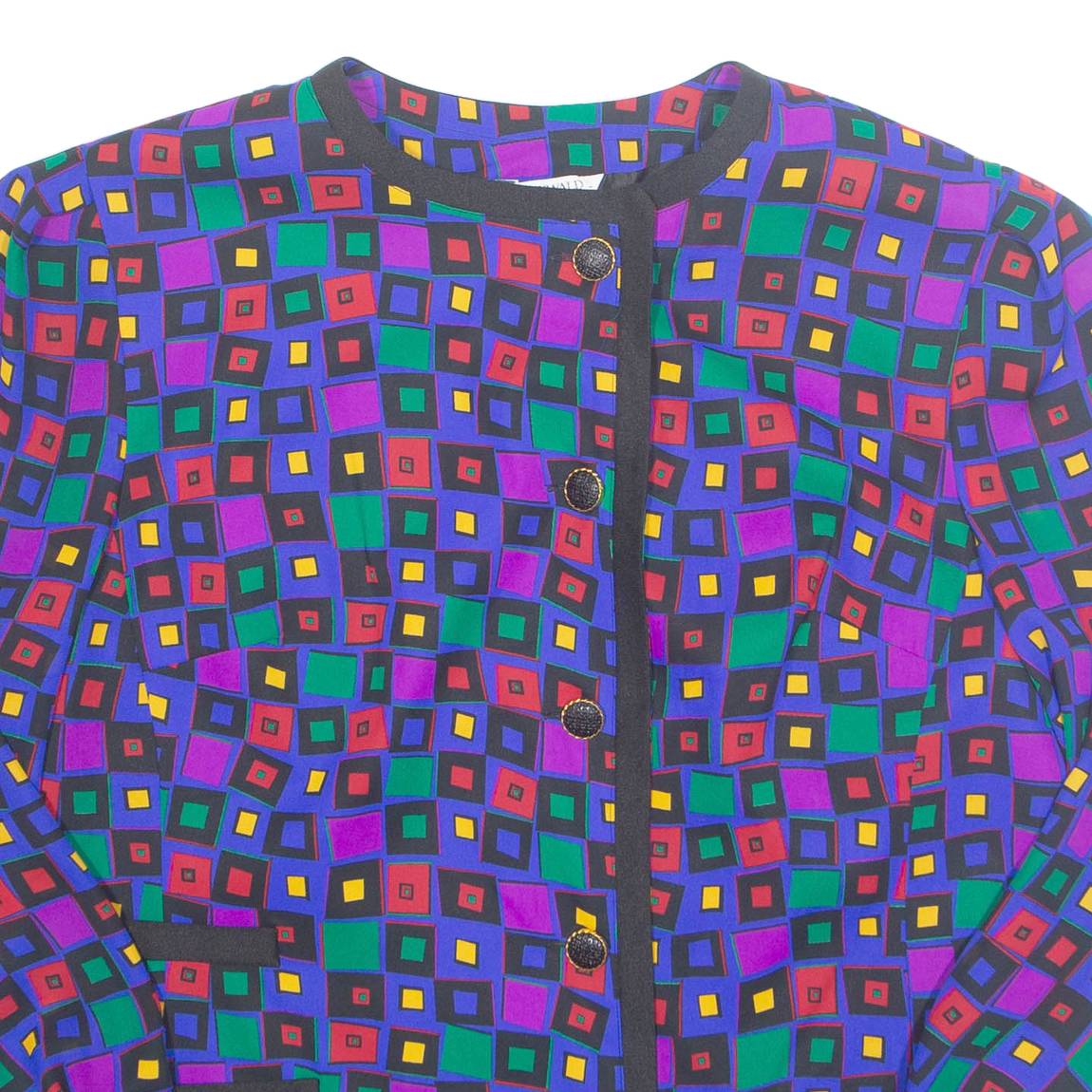 Womens Printed Blouse Purple Long Sleeve Check UK 16
