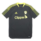 ADIDAS 2021-22 Leeds United Training Shirt Mens Black T-Shirt M Short Sleeve