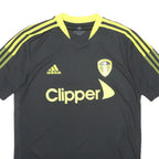 ADIDAS 2021-22 Leeds United Training Shirt Mens Black T-Shirt M Short Sleeve