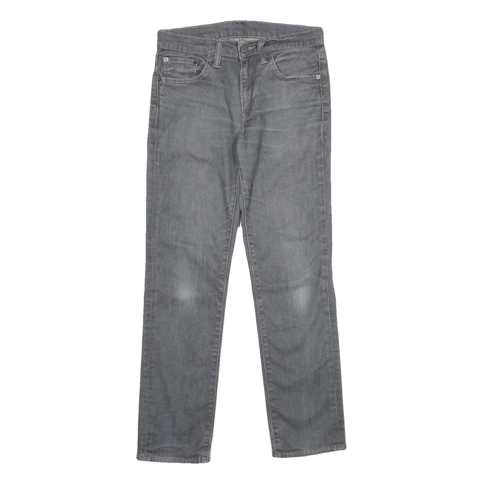 LEVI'S 511 Mens Jeans Grey Slim Skinny Denim Medium W30 L30 Classic Zip