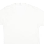 TOWNCRAFT Mens White V-Neck T-Shirt Cotton Blend L Short Sleeve Plain Classic