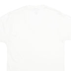 TOWNCRAFT Mens White V-Neck T-Shirt Cotton Blend L Short Sleeve Plain Classic