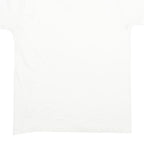 TOWNCRAFT Mens White V-Neck T-Shirt Cotton Blend L Short Sleeve Plain Classic