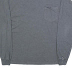 CHAMPION Mens Grey Long Sleeve T-Shirt Crew Neck Cotton Blend M Pocket Casual