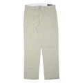 POLO RALPH LAUREN Mens Cotton Blend Beige Classic Straight Trousers W36 L32