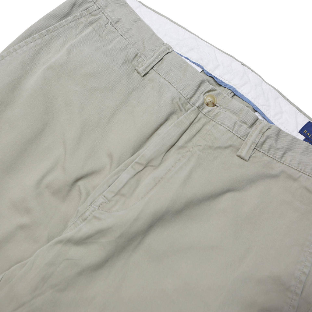 POLO RALPH LAUREN Mens Cotton Blend Beige Classic Straight Trousers W36 L32