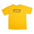ADIDAS Mens Yellow Beckham 23 LA Galaxy Graphic T-Shirt XL Short Sleeve Crew