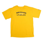 ADIDAS Mens Yellow Beckham 23 LA Galaxy Graphic T-Shirt XL Short Sleeve Crew
