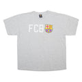 FCB Mens Grey Graphic T-Shirt XL Short Sleeve Crew Neck Football Casual