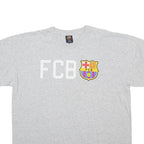 FCB Mens Grey Graphic T-Shirt XL Short Sleeve Crew Neck Football Casual