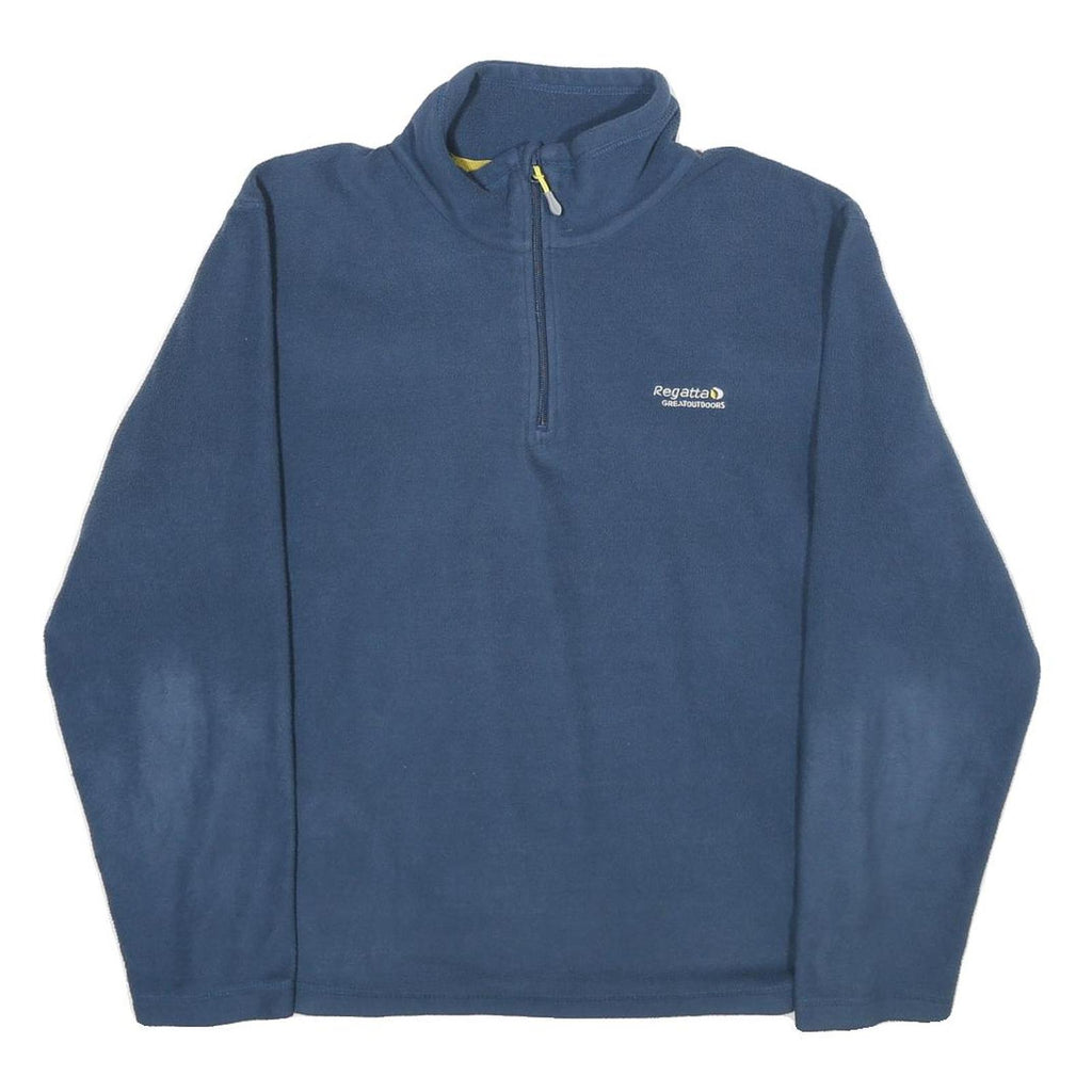 REGATTA Mens Blue Outdoor Pullover Plain Crew Neck Basic Knit S Fleece Jumper