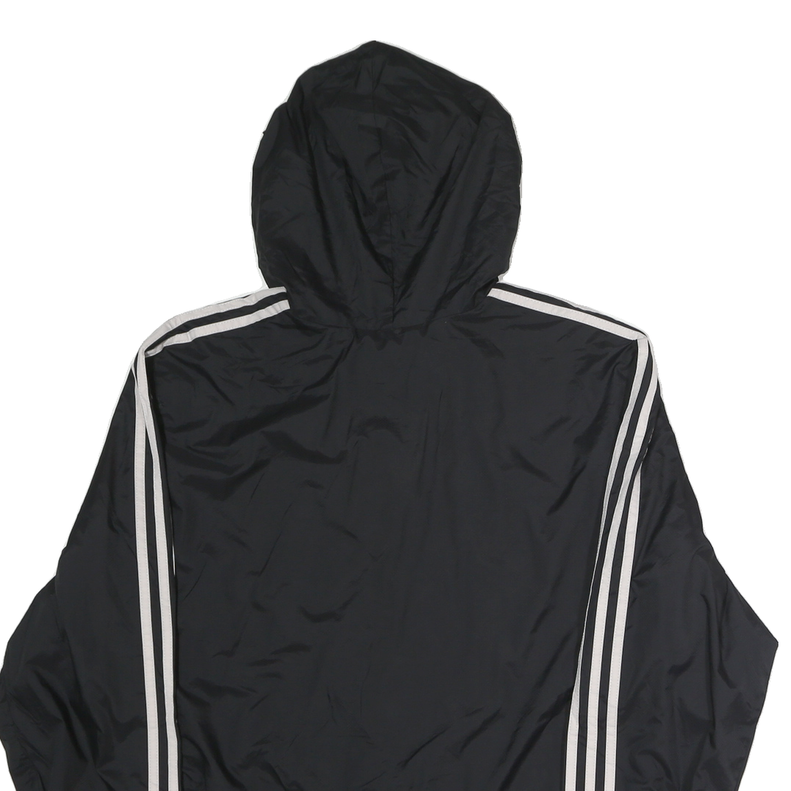 ADIDAS Mens Black Zip Hooded Track Jacket M Polyester Sportswear Casual