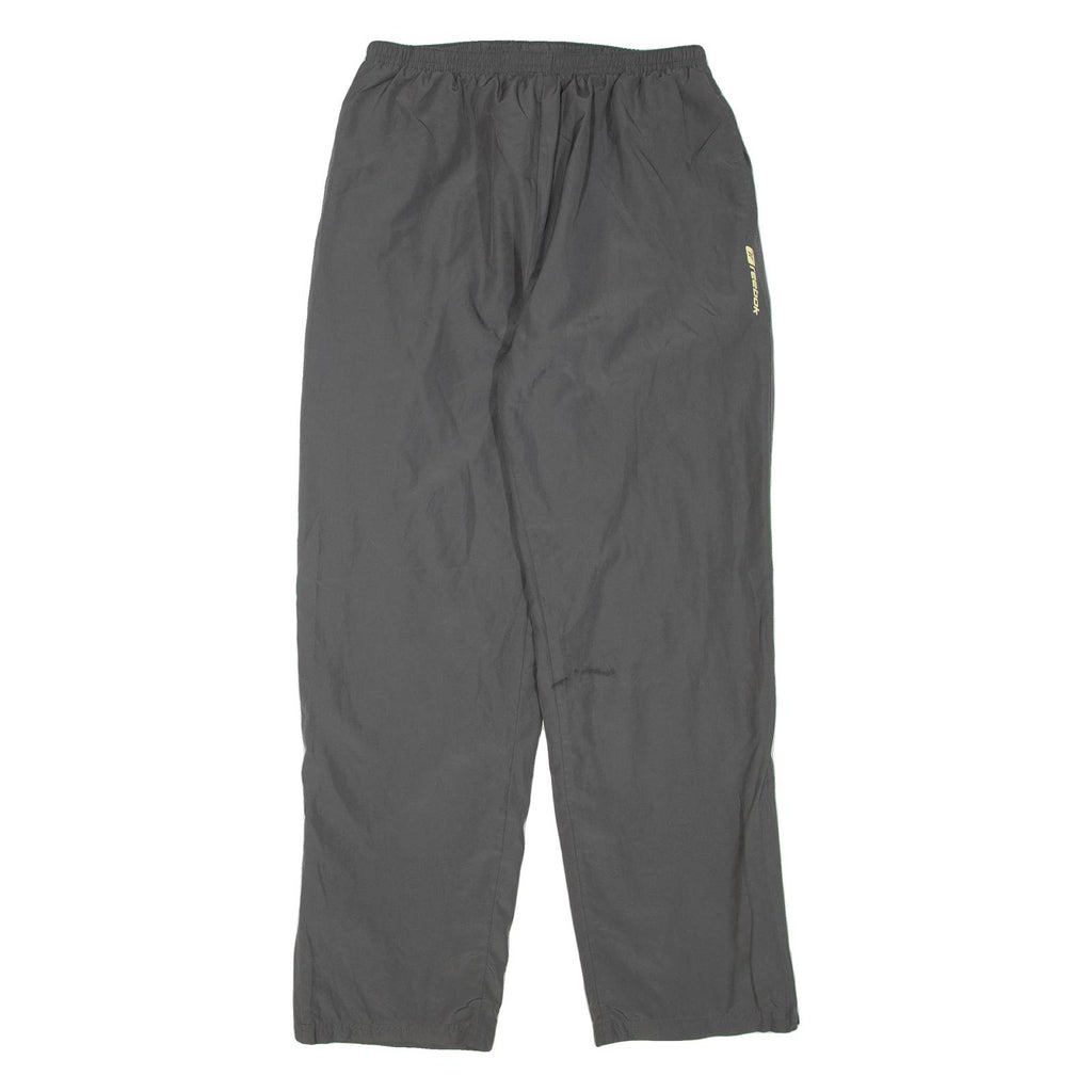 REEBOK Womens Track Pants Grey Straight UK 14 W28 L30