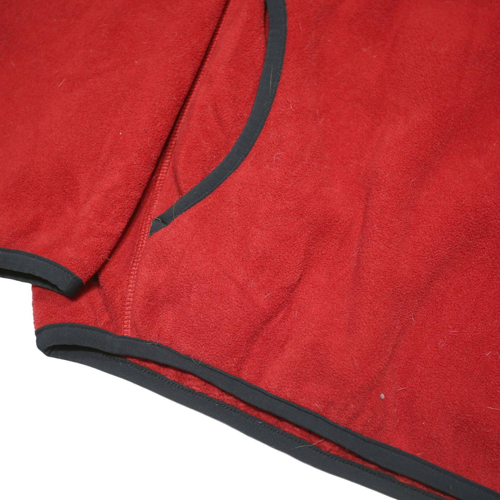 NAUTICA Mens Red Pullover Plain Quarter Zip Basic Knit Jumper M Fleece Comfort