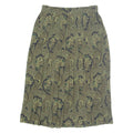 BARDEHLE Womens Pleated Skirt Green Midi Paisley M
