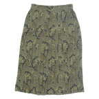 BARDEHLE Womens Pleated Skirt Green Midi Paisley M