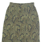 BARDEHLE Womens Pleated Skirt Green Midi Paisley M