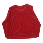 BONWORTH Womens Red Basic Top Long Sleeve Square Neck Buttons M Comfortable