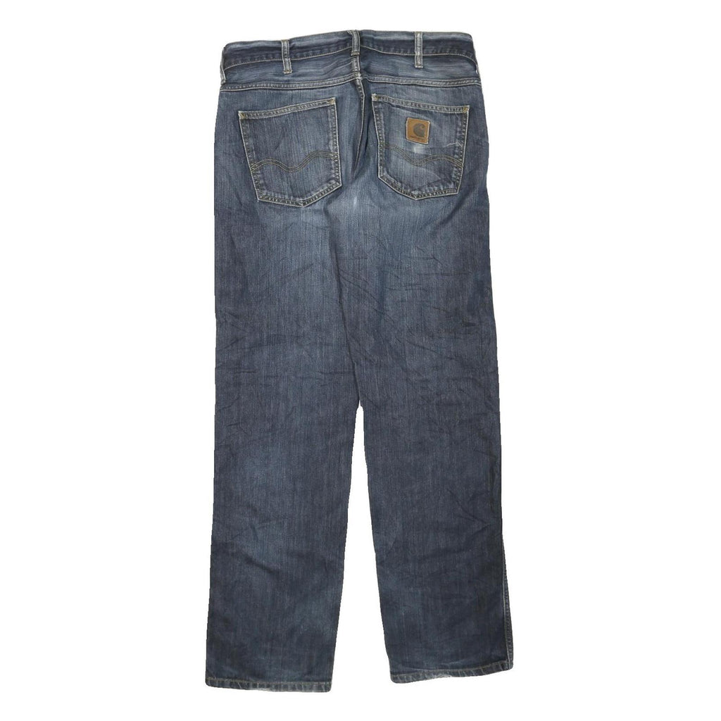 CARHARTT Mens Jeans Blue Regular Straight Denim Medium W34 L33 Casual Workwear