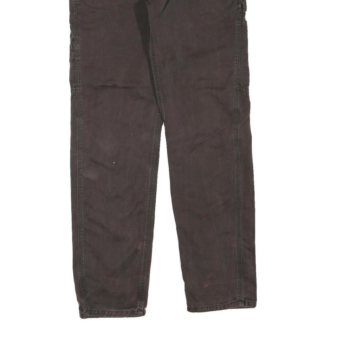 CARHARTT Womens Regular Fit Brown Denim Jeans W32 L30 Workwear Cotton Blend Zip