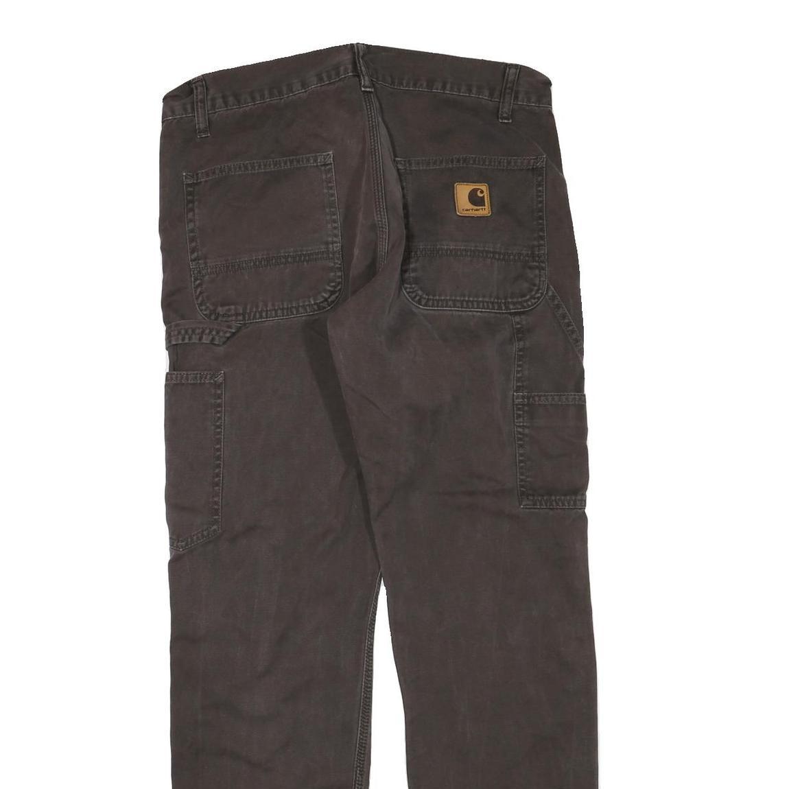 CARHARTT Womens Regular Fit Brown Denim Jeans W32 L30 Workwear Cotton Blend Zip
