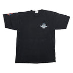 BAYSIDE Mens Black Graphic T-Shirt L Short Sleeve Crew Neck Car Print