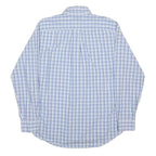 TOMMY HILFIGER Mens Blue & White Check Shirt M Classic Button-Down Cotton