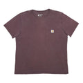 CARHARTT Womens Maroon Pocket T-Shirt L Short Sleeve Crew Neck Classic Cotton