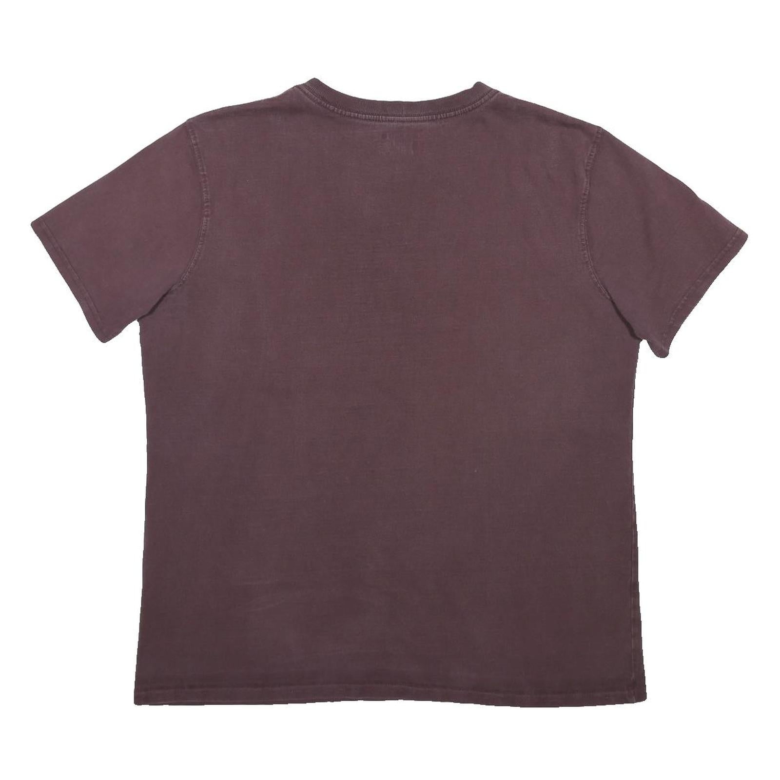 CARHARTT Womens Maroon Pocket T-Shirt L Short Sleeve Crew Neck Classic Cotton