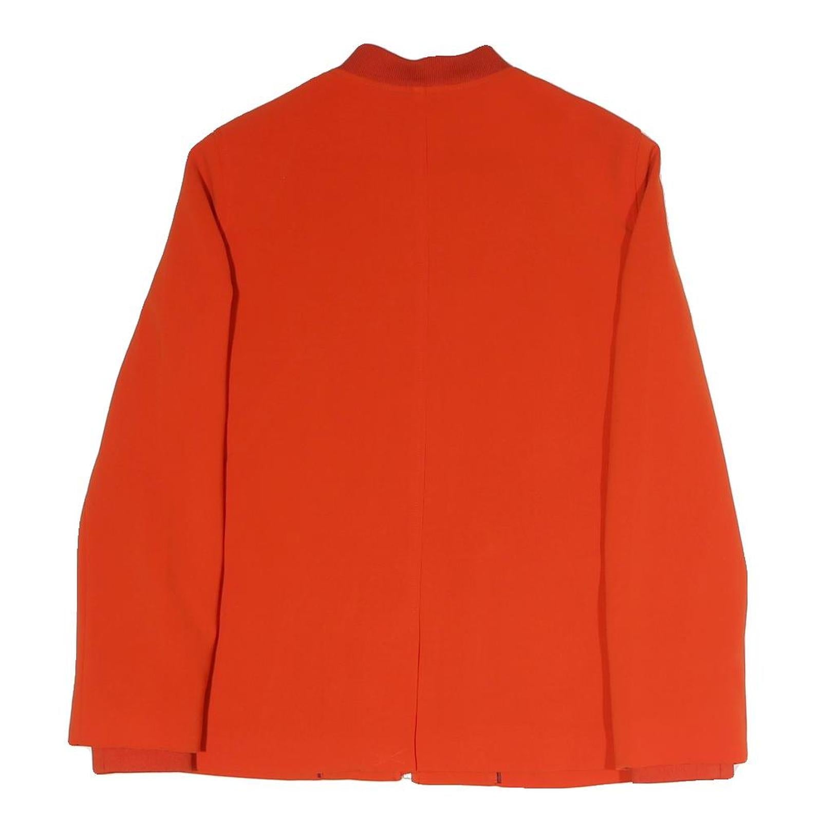 H&M Womens Orange Jacket S Polyester Blend Plain Zip Casual Lightweight