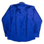 CONSTANT Mens Plain Shirt Blue Long Sleeve L