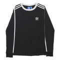 ADIDAS Womens Black & White Long Sleeve T-Shirt Crew Neck UK 8 Cotton Blend