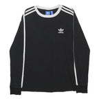 ADIDAS Womens Black & White Long Sleeve T-Shirt Crew Neck UK 8 Cotton Blend