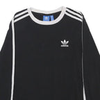 ADIDAS Womens Black & White Long Sleeve T-Shirt Crew Neck UK 8 Cotton Blend
