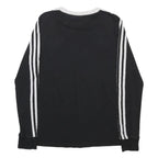 ADIDAS Womens Black & White Long Sleeve T-Shirt Crew Neck UK 8 Cotton Blend
