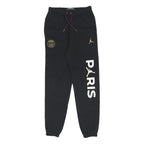AIR JORDAN Mens Joggers Black & Gold XS W27 L29 Paris Logo Slim Tapered