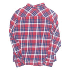 DIVIDED Womens Printed Shirt Red Collared Long Sleeve Check S