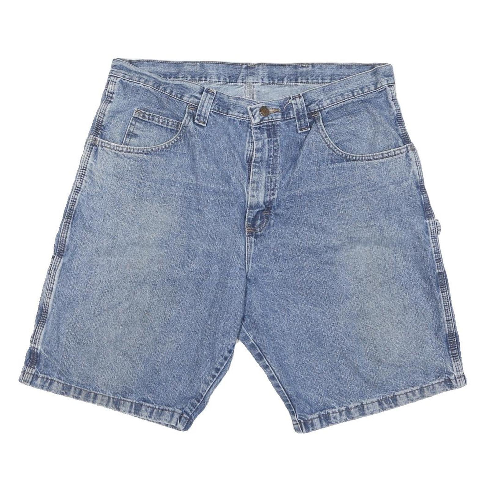 WRANGLER Mens Denim Blue Casual Shorts L W36 Carpenter Style