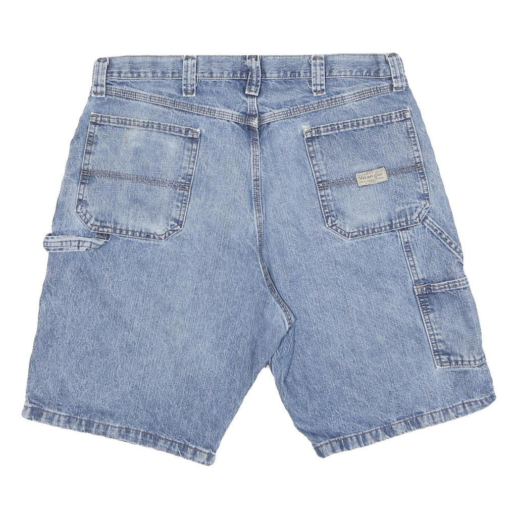 WRANGLER Mens Denim Blue Casual Shorts L W36 Carpenter Style
