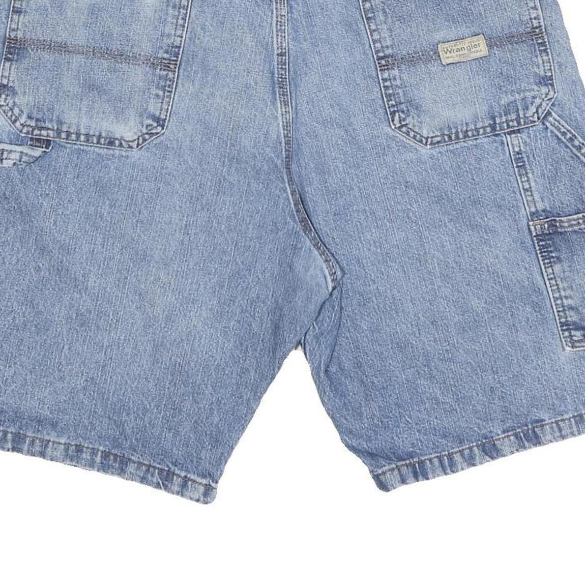 WRANGLER Mens Denim Blue Casual Shorts L W36 Carpenter Style